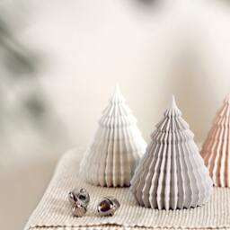 Concrete Origami Christmas Tree Minimalist Winter Decor - thumbnail 2