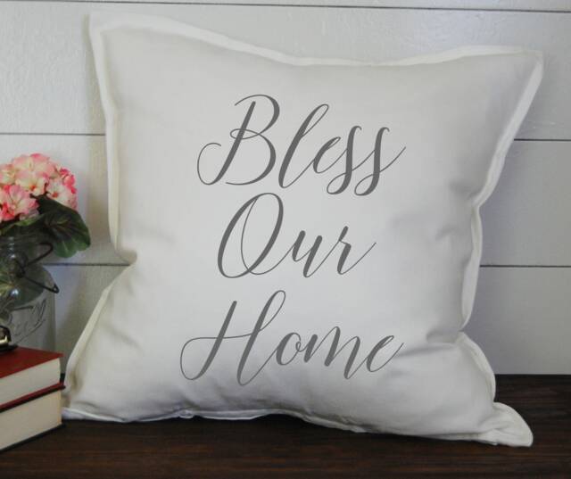 Bless This Home, Couch Cushion, Pillow, Throw Wedding Gift, Gifts, Decorative Pillows, Home Decor, Pillow Covers - image 1