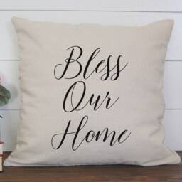 Bless This Home, Couch Cushion, Pillow, Throw Wedding Gift, Gifts, Decorative Pillows, Home Decor, Pillow Covers - thumbnail 3