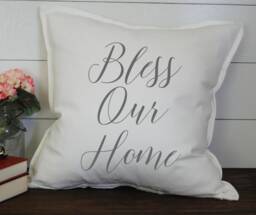 Bless This Home, Couch Cushion, Pillow, Throw Wedding Gift, Gifts, Decorative Pillows, Home Decor, Pillow Covers - thumbnail 1