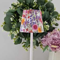 Beautiful Decoupaged Tall Floral Indoor/Outdoor Usb Rechargeable Table Lamp.no Plugs Or Sockets Needed. Cordless Lamp - thumbnail 2