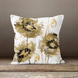 Flower Cushion Cover-Floral Decorative Pillow Case-Living Room Case-Modern Cover-Gift For Her Cushion-Handmade Material - thumbnail 4