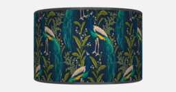 Peacock Navy Blue Turquoise Lampshade Pendant Lamp Shade Handmade