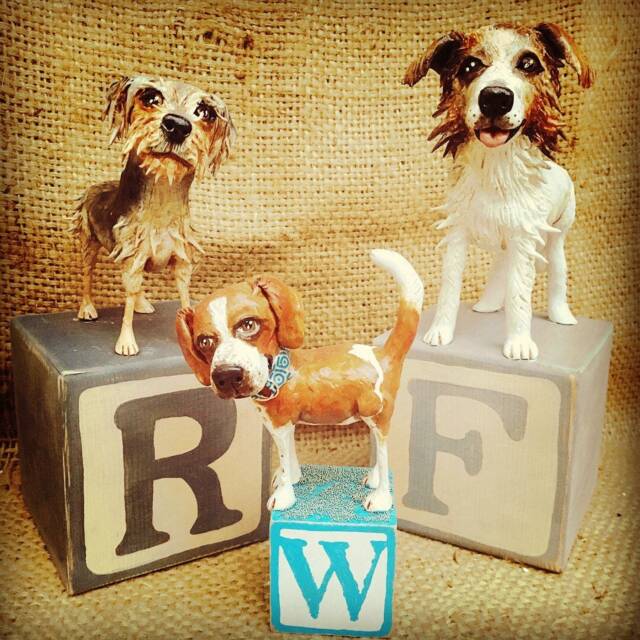 Personalized Pet Sculpture Custom Dog Portrait On Wood Block - 3.5 - image 1