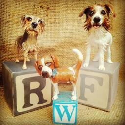 Personalized Pet Sculpture Custom Dog Portrait On Wood Block - 3.5 - thumbnail 1