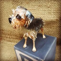 Personalized Pet Sculpture Custom Dog Portrait On Wood Block - 3.5 - thumbnail 3