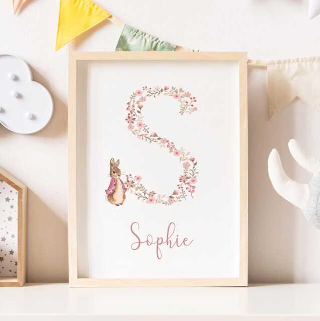 New Baby Girl Gift, Gift Personalised, Print, Christening Birth Details Stats, Personalised - image 1