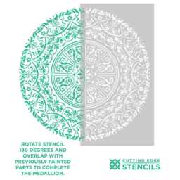 Decorative Stencil Georgian Ceiling Medallion - Wall & Stencils For Diy Home Decor Classical Designs - thumbnail 4