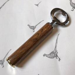 Purdey Shotgun Shell Solid Antique Oak Bottle Opener - thumbnail 2