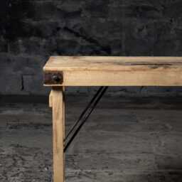 Handmade Reclaimed Wood Folding Console Table Farmhouse Entryway - thumbnail 3