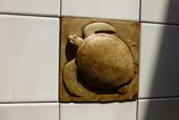Swimming Turtle Concrete Picture Tile For Shower - thumbnail 1