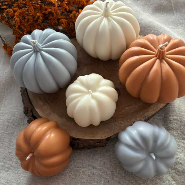 Pumpkin Candle, Pumpkin Autumn Halloween Decorative Candle Decoration - image 1