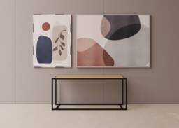 Marit - Simple Bench Made Of Solid Oak Wood & Steel, Loft, Industrial, For The Hall, From 60 cm To 100 Wide. Handmade - thumbnail 1