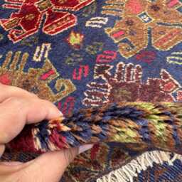 3x9'7 Handmade Wool Runner Rug - Traditional Afghan Vintage Floral Design, Boho Hallway Carpet, Kitchen Rug, Perfect Christmas Gift - thumbnail 4