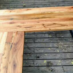 L Desk - Reclaimed Wood- Metal Base Free Shipping - thumbnail 2