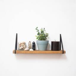 Floating Shelf Hanging Strap Wall Shelves Plants Hanger Black Eco Friendly Straps For Hanging Living Room Decor - thumbnail 4