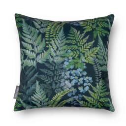 Water Weather Resistant Garden Cushion, Outdoor Pillow Ferns Green Available in 2 Sizes & Padding - Designed Handmade UK By Celina Digby - thumbnail 1
