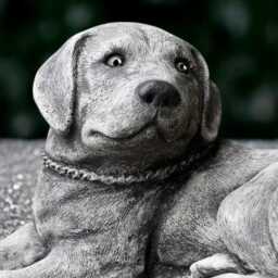 Outdoor Labrador Figurine Concrete Dog Sculpture Cement Garden Pet Statue Stone Memorial Ornament Lover Gift Yard Art - thumbnail 4
