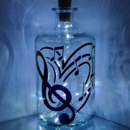 Treble Clef Bottle Lamp, Unique Gift For Music Lover - thumbnail 2