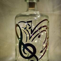 Treble Clef Bottle Lamp, Unique Gift For Music Lover - thumbnail 4