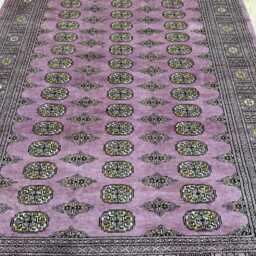 5.6x8 Purple Color Bokhara Rug - 1.70x2.50 Table Wool Living Room Hand Knotted Area Washable - thumbnail 3