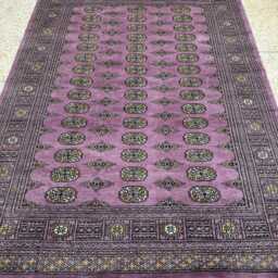 5.6x8 Purple Color Bokhara Rug - 1.70x2.50 Table Wool Living Room Hand Knotted Area Washable - thumbnail 2