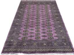 5.6x8 Purple Color Bokhara Rug - 1.70x2.50 Table Wool Living Room Hand Knotted Area Washable - thumbnail 1
