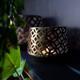 Medium Antique Brass Tealight Holder - thumbnail 1