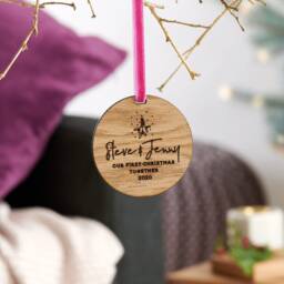 Personalised Couples First Christmas Decoration - thumbnail 1
