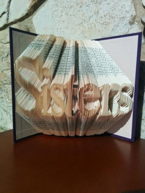 Sisters - Folded Book Art Fully Customizable, Family, Siblings - image 1