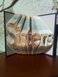 Sisters - Folded Book Art Fully Customizable, Family, Siblings - thumbnail 1