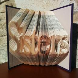 Sisters - Folded Book Art Fully Customizable, Family, Siblings - thumbnail 3