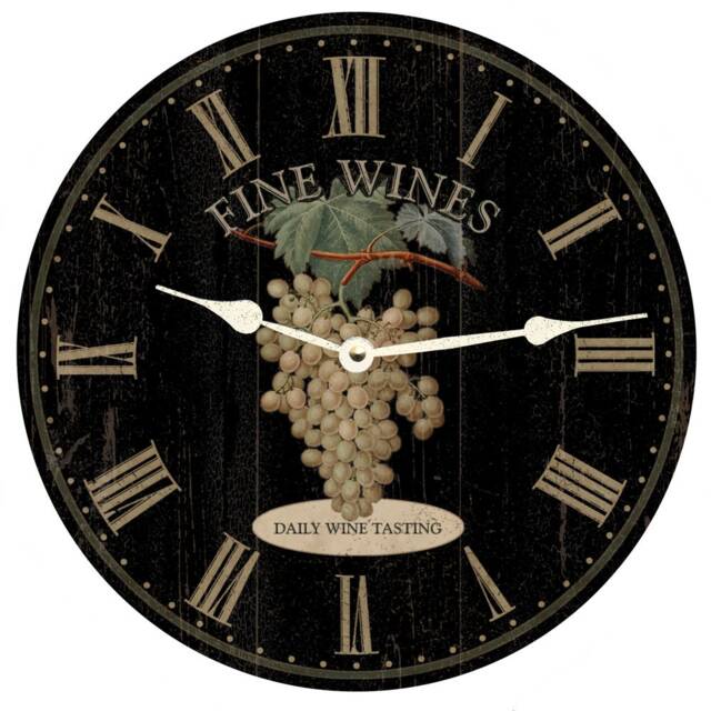 Winery Clock - Black Wine Clock - image 1
