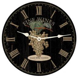 Winery Clock - Black Wine Clock - thumbnail 1