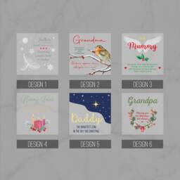 Personalised Christmas Memorial Block Festive Remembrance Glass Like Decoration - Decorative Ornament - thumbnail 2