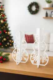 Snowman D??cor, Snowflake Christmas Decoration, Xmas Table Centerpiece, Host Decor , Secret Santa Gift For Colleague, Present Mum - thumbnail 2
