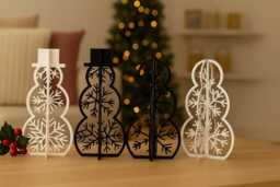 Snowman D??cor, Snowflake Christmas Decoration, Xmas Table Centerpiece, Host Decor , Secret Santa Gift For Colleague, Present Mum - thumbnail 1