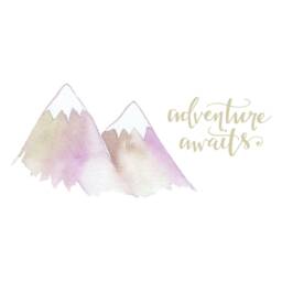 Adventure Awaits Mountain Wall Sticker Quote, Decal - thumbnail 4