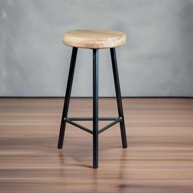 Trippie Broadoak Three Legged Bar Stool English Oak - image 1