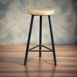 Trippie Broadoak Three Legged Bar Stool English Oak - thumbnail 4