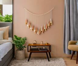 Colorful Tassel Garland, Nursery Wall Hanging, Aesthetic Room Decor, Macrame Tassel, Boho Gallery H35 - thumbnail 1