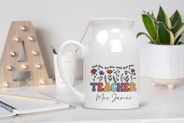 Personalised Teacher Vase - Gifts Gift Thank You Appreciation - image 1