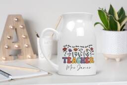 Personalised Teacher Vase - Gifts Gift Thank You Appreciation - thumbnail 1