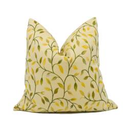 Voyage - Cervino Autumn Fine Leafy Scrolling Vine Cushion Cover Handmade Throw Pillow Designer Home D??cor - thumbnail 1