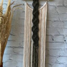 Macrame Wall Hanging - Art Boho Decor Braided Tapestry For Baby Nursery Spring - thumbnail 2
