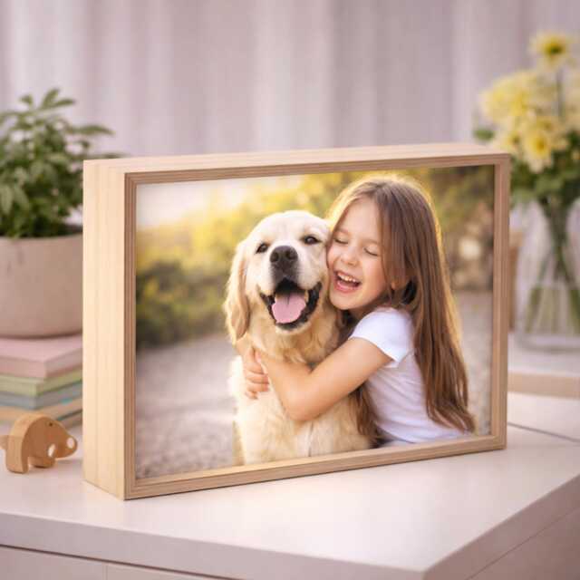 Led Light Box With Interchangeable Plexiglas Slide To Customize Text Or Photos Of Your Choice - image 1