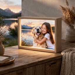 Led Light Box With Interchangeable Plexiglas Slide To Customize Text Or Photos Of Your Choice - thumbnail 2