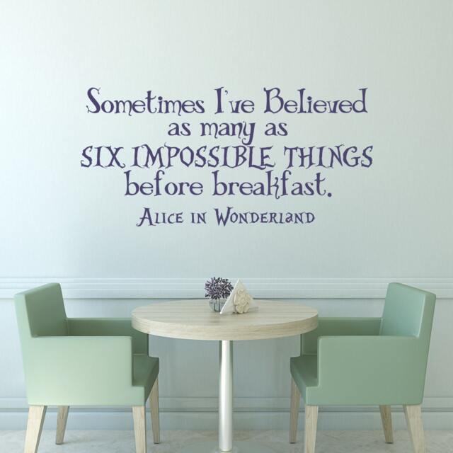 Alice in Wonderland Wall Decal Mad Hatter Quote Home Decor #70 - image 1