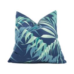 Sanderson - Palm House Ink/Teal Tropical Leafy Tree Cushion Cover Handmade Throw Pillow Designer Home D??cor - thumbnail 1