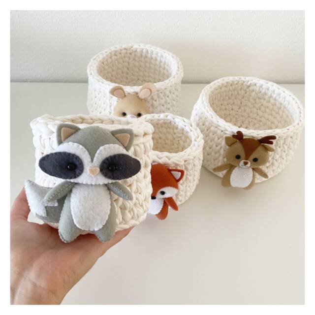Basket Storage Diaper Crochet Utensil Changing Baby Tray Corner Children's Room - image 1